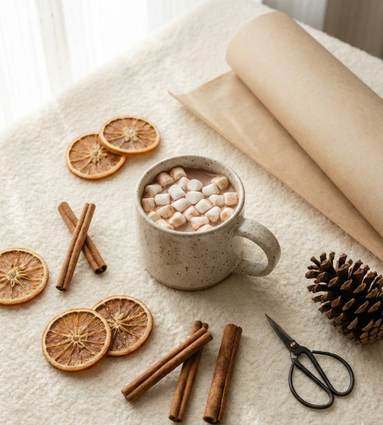 Holiday Flat Lay Composition