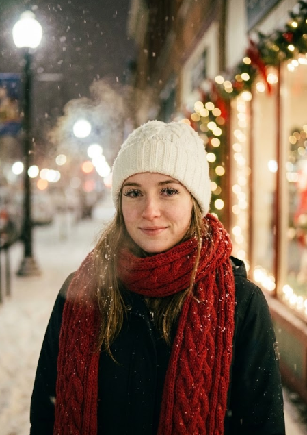 Snowy Outdoor Portrait