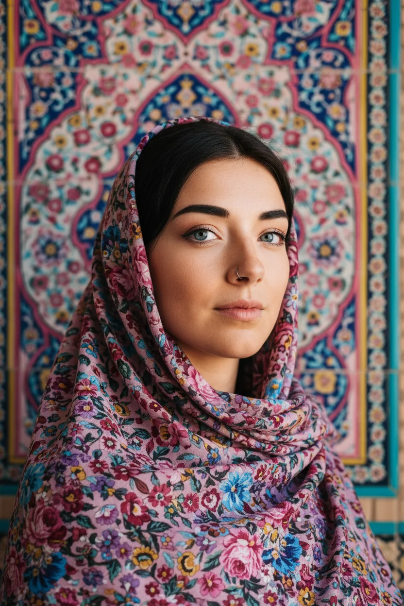 AI generated elegant Persian portrait