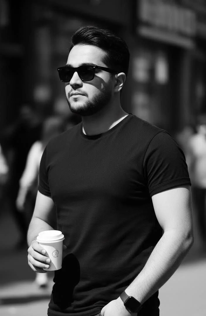 AI generated street photography portrait