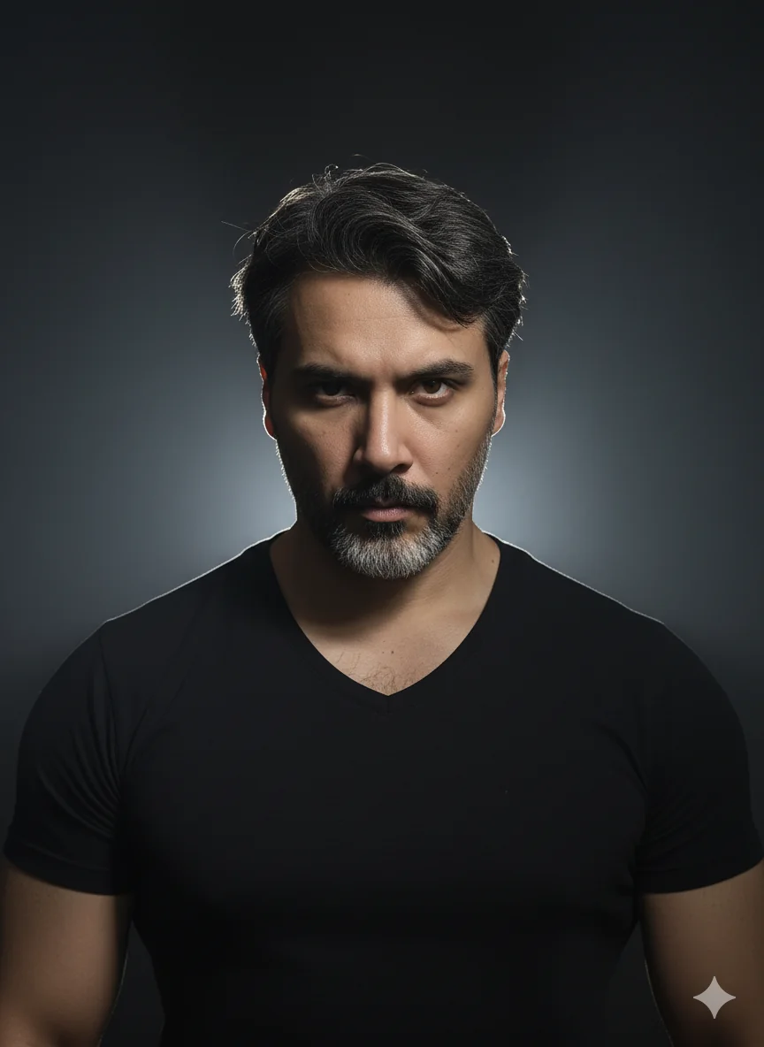 Low-key portrait photography