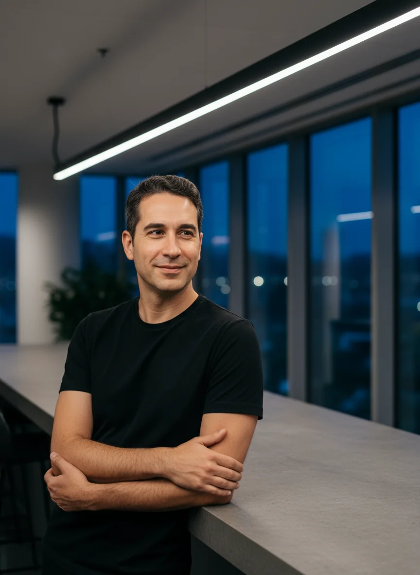 AI generated office business professional photo comparison