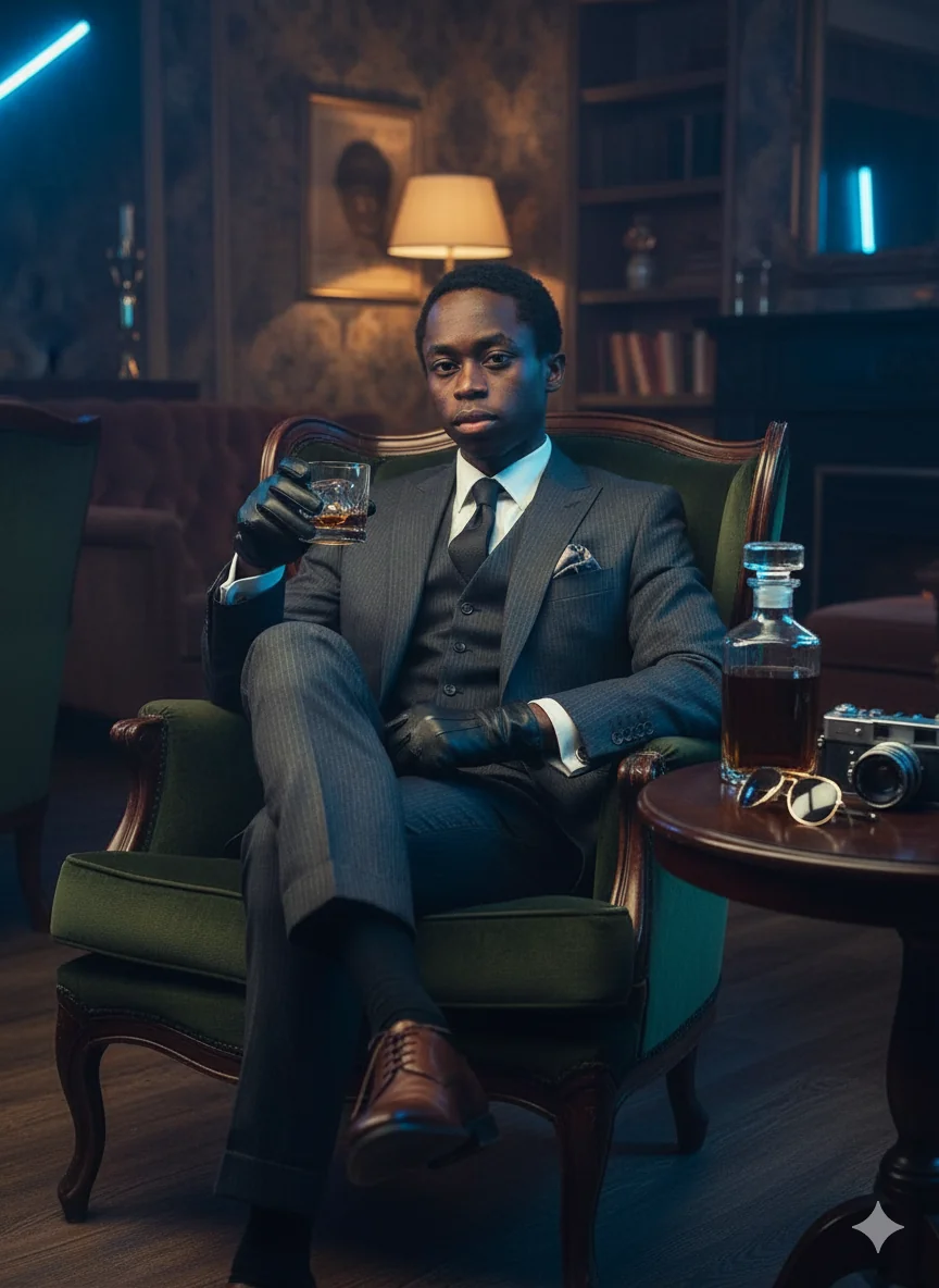 Young man in a charismatic pose